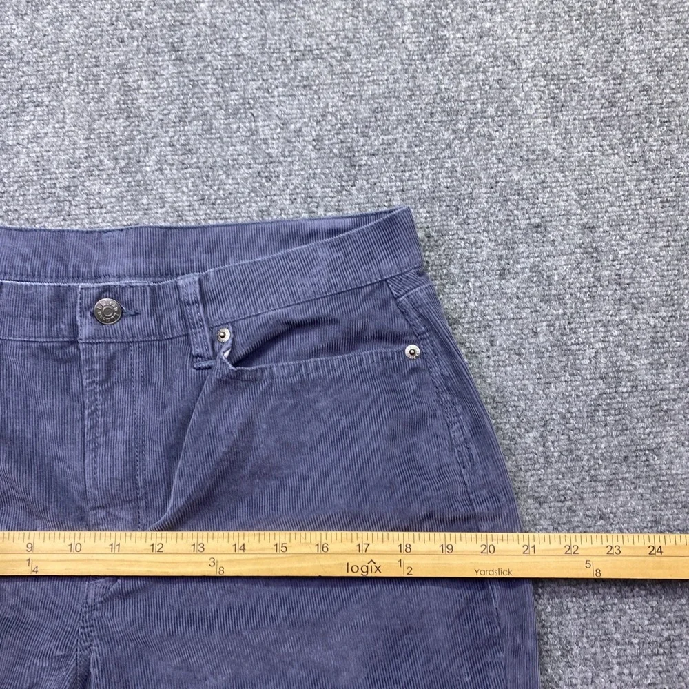 LL Bean BeanFlex Straight Leg Favorite Fit Corduroy Pants Blue 14 Reg 520828
